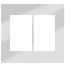 Placa 6 Módulos com Suporte 4x4 - RECTA Espelhada Gloss